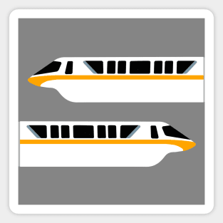 Minimal Monorail Orange Magnet